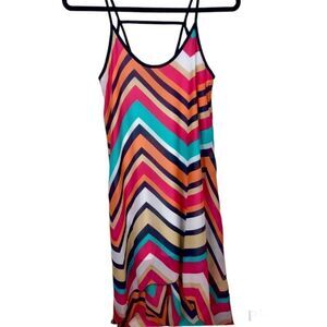 Blue Sla High Low Striped Maxi